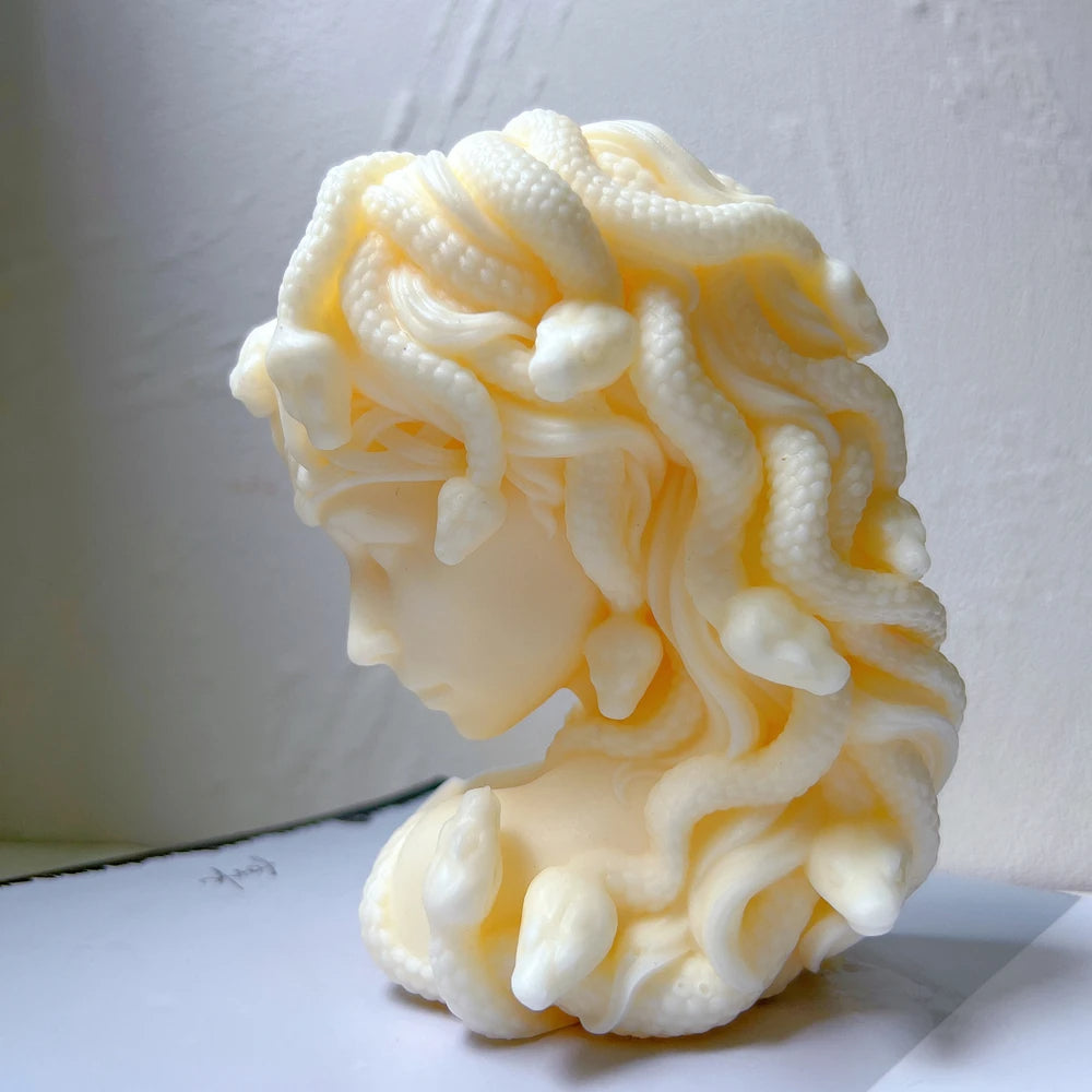 Snake Head Medusa Candle Silicone Mold
