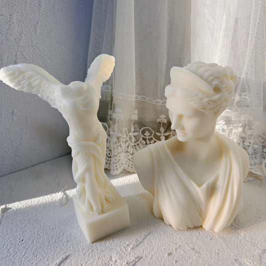 Greek Goddess Bust Statue Candle Silicone Molds