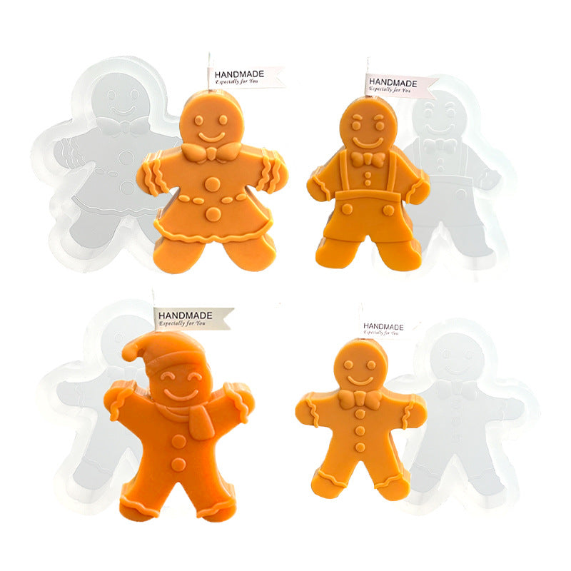 Christmas Gingerbread Man Candle Mold