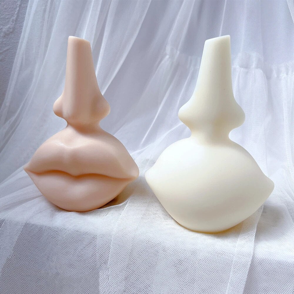 Facial Features Lip Nose Candle Mold
