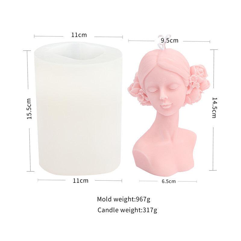 Floral Women Silicone Candle Mold
