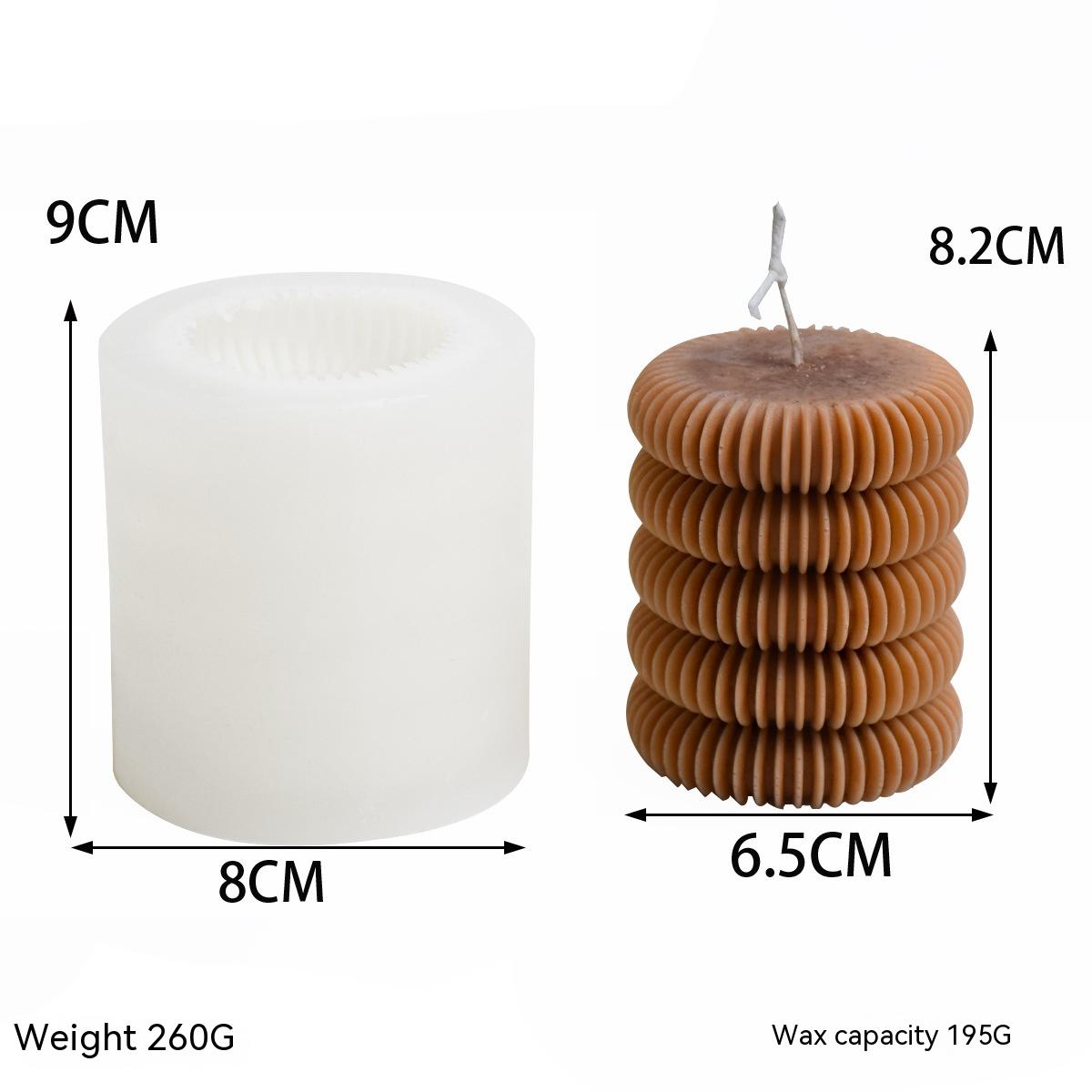 Craft Elegant Striped Candles: DIY Striped Column Candle Silicone Mold Candles molds