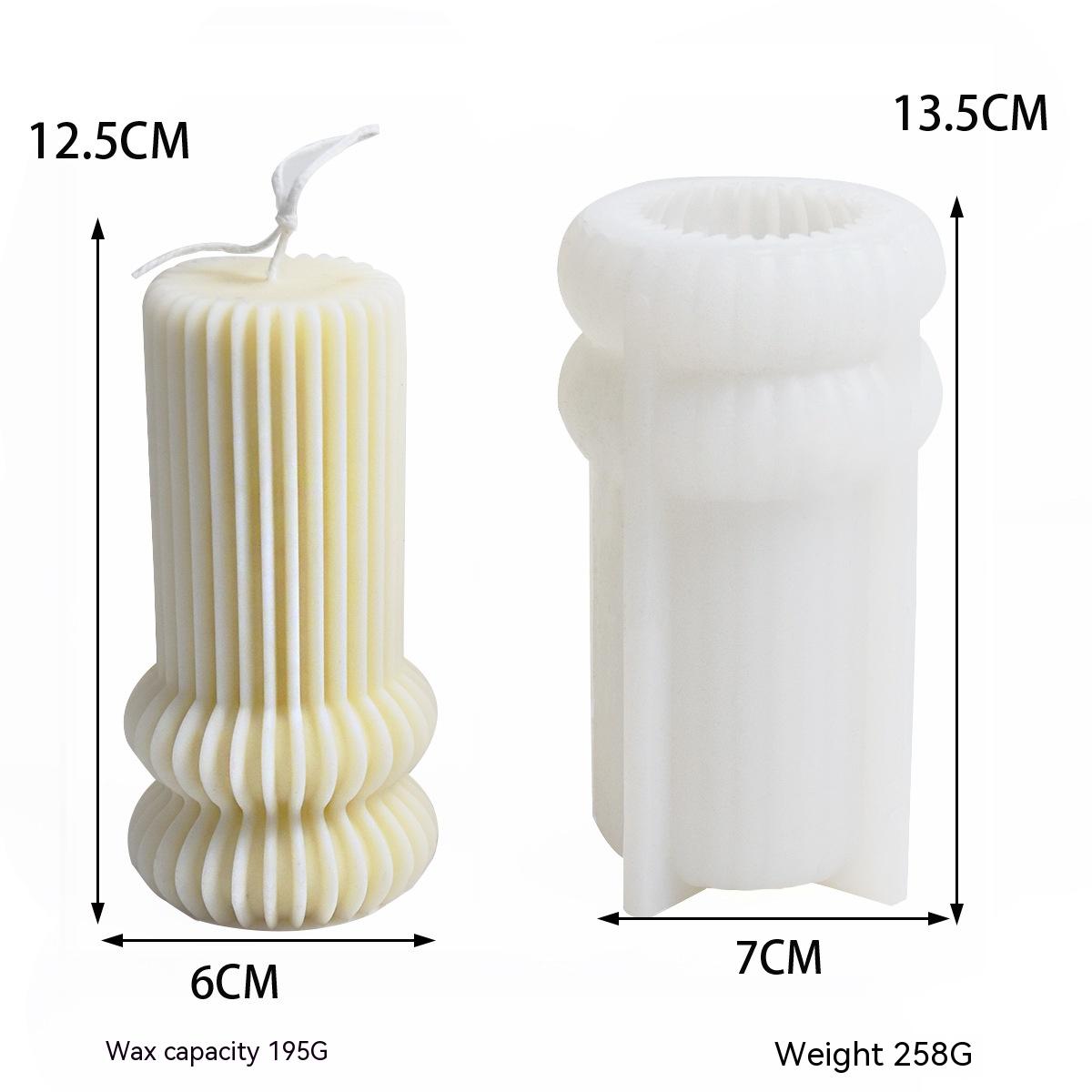 Craft Elegant Striped Candles: DIY Striped Column Candle Silicone Mold Candles molds