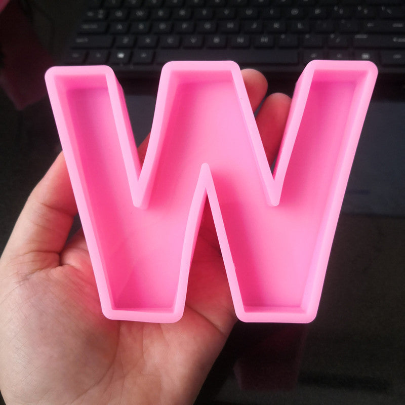 Craft Personalized Resin Art with 26 English Letters Silicone Molds Candles molds