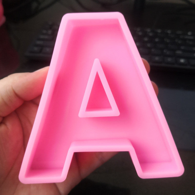 Craft Personalized Resin Art with 26 English Letters Silicone Molds Candles molds
