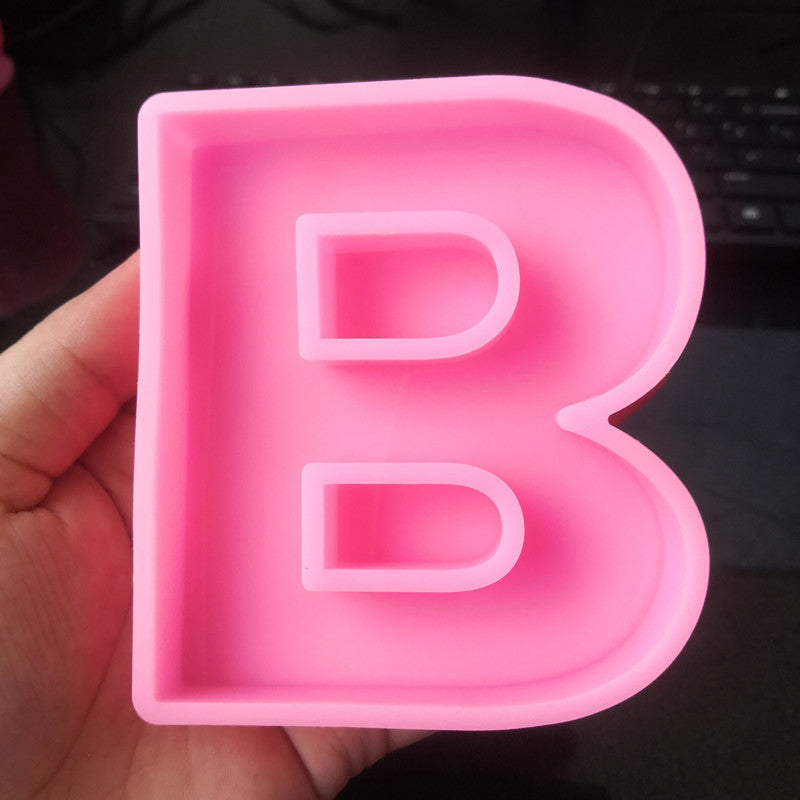 Craft Personalized Resin Art with 26 English Letters Silicone Molds Candles molds