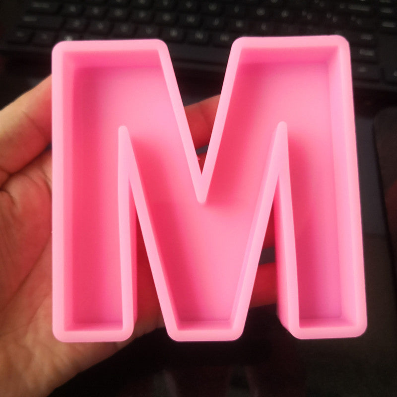 Craft Personalized Resin Art with 26 English Letters Silicone Molds Candles molds