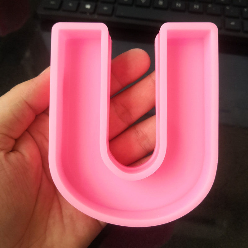 Craft Personalized Resin Art with 26 English Letters Silicone Molds Candles molds