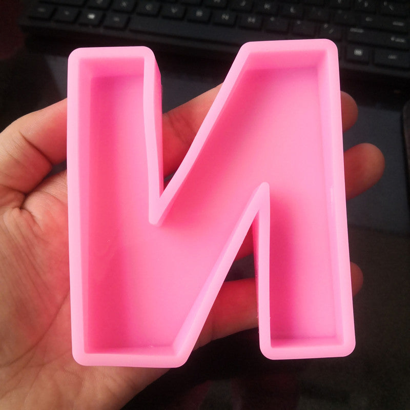Craft Personalized Resin Art with 26 English Letters Silicone Molds Candles molds