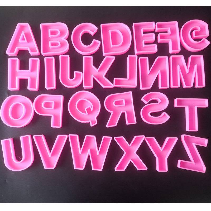 Craft Personalized Resin Art with 26 English Letters Silicone Molds Candles molds