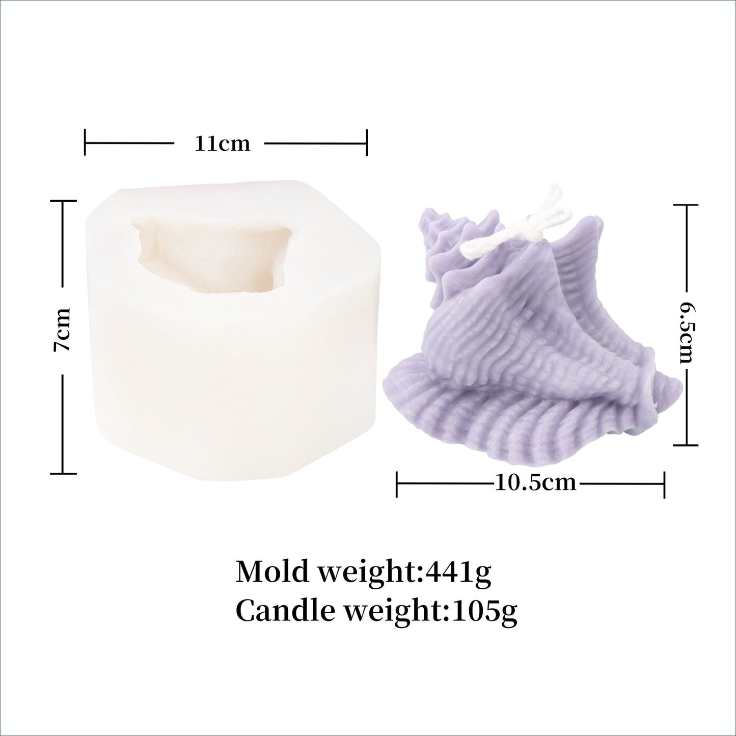 Craft Serenity at Home with Our Conch Candle Silicone Mold - Embrace Oceanic Tranquility! Candles molds