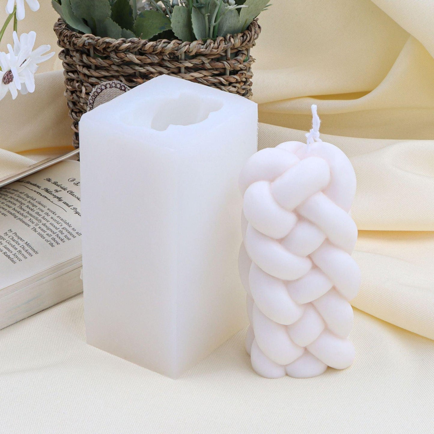 Creative Weaving Twine Scented Candle Silicone Mold Candles molds