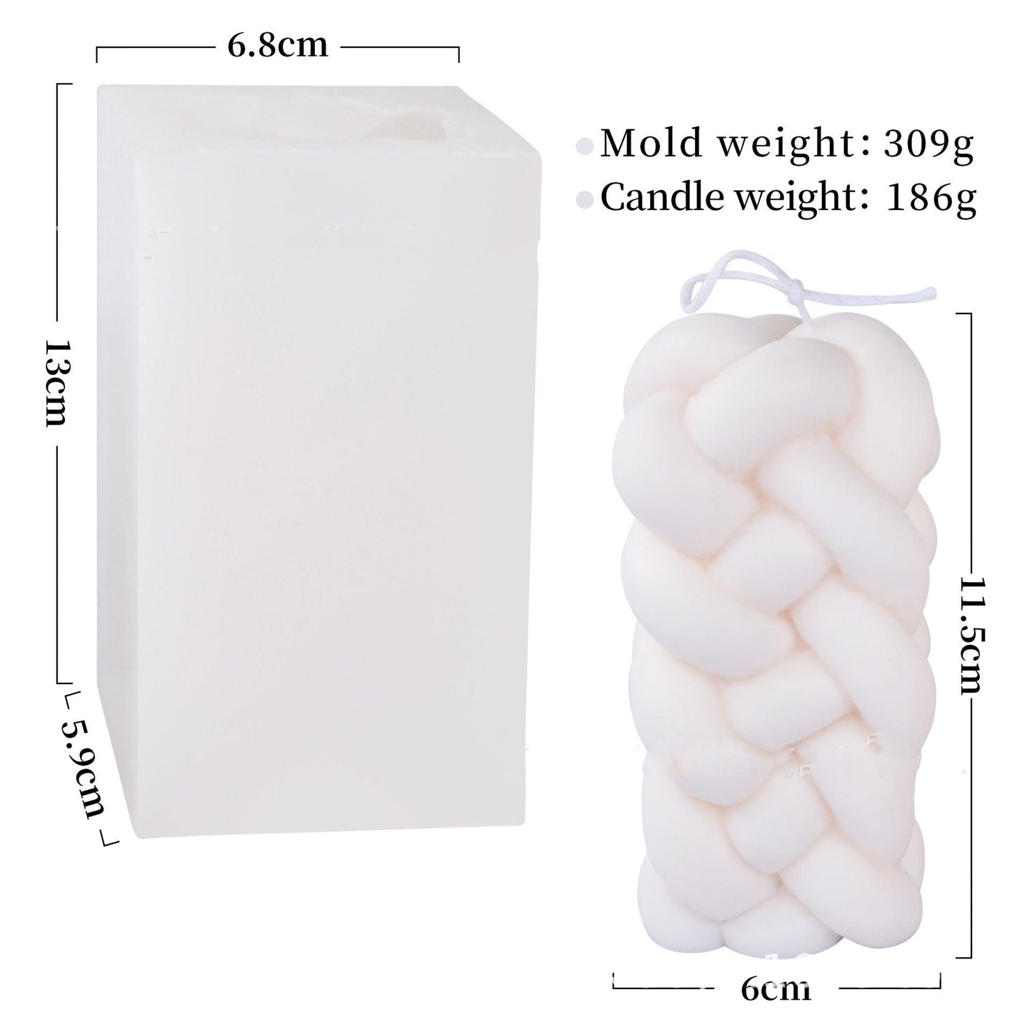 Creative Weaving Twine Scented Candle Silicone Mold Candles molds
