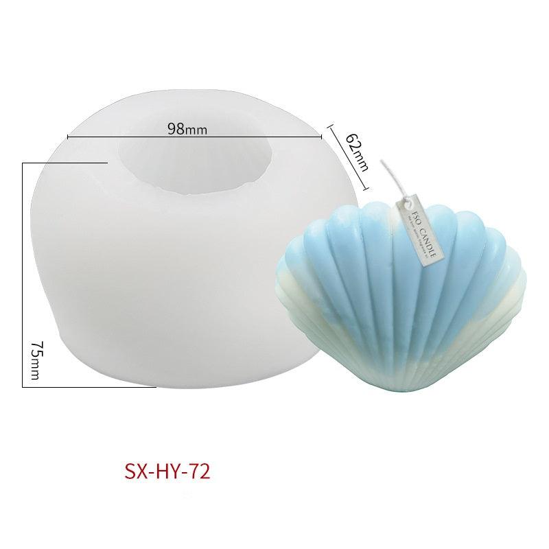 DIY Ocean Series Shell Candle Silicone Mold Candles molds