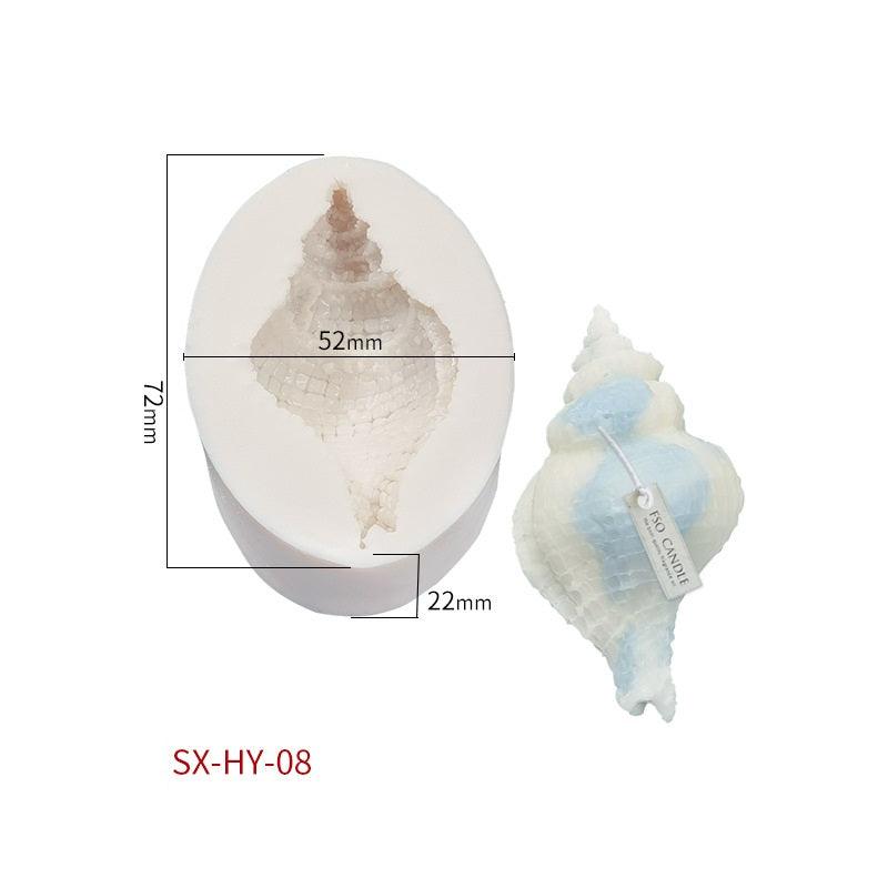 DIY Ocean Series Shell Candle Silicone Mold Candles molds