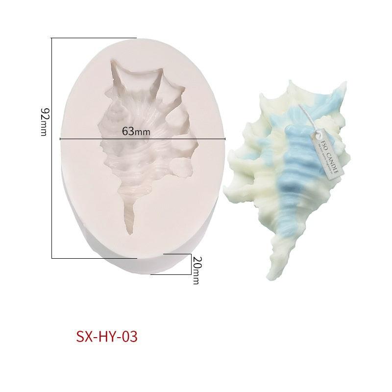 DIY Ocean Series Shell Candle Silicone Mold Candles molds