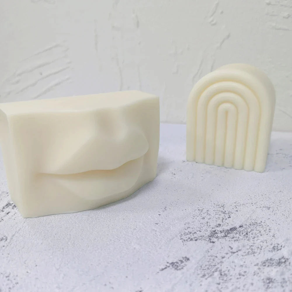 3D Human Body Artistic Face Shape Silicone Candle Mold
