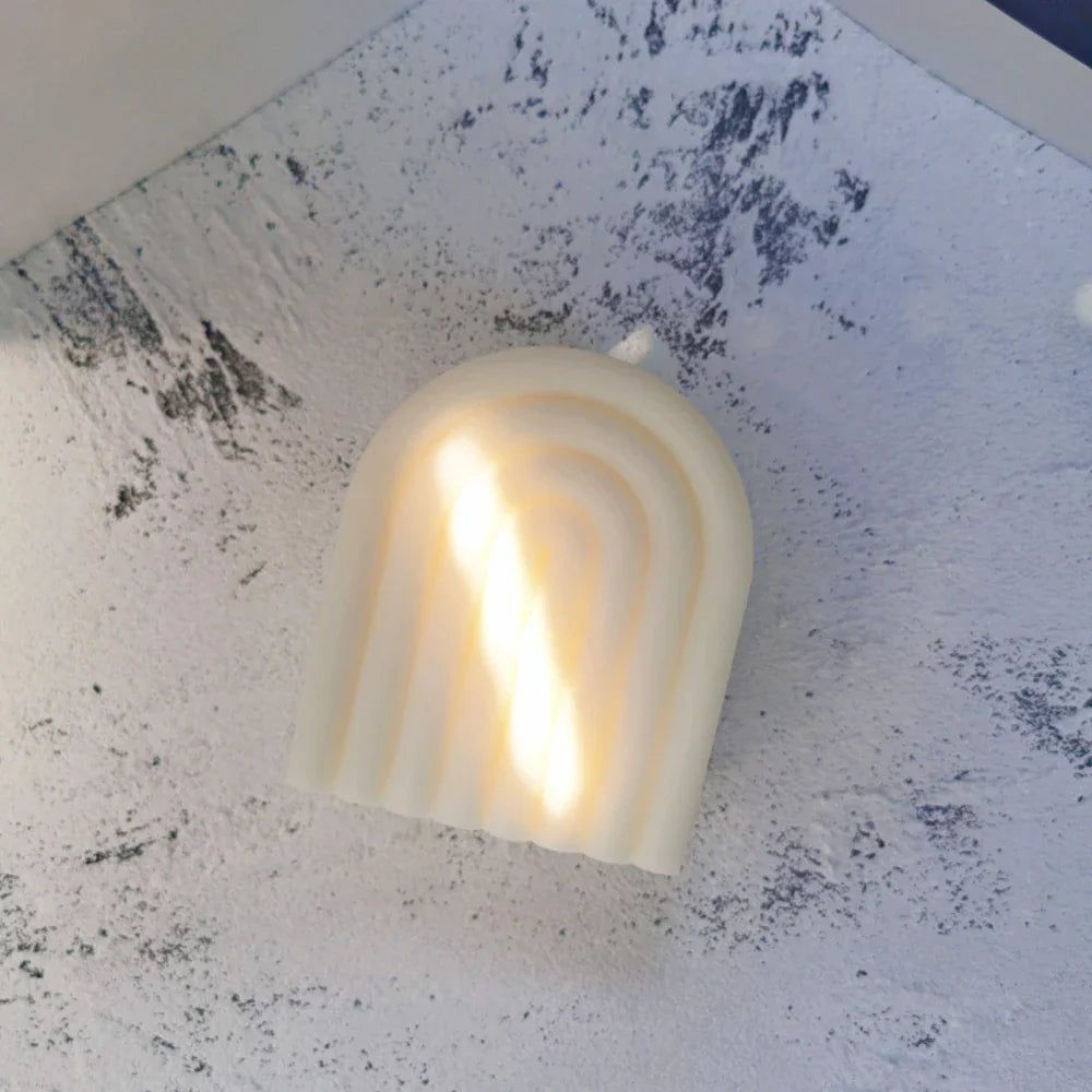 Boho Rainbow Arch Candle Silicone Mold