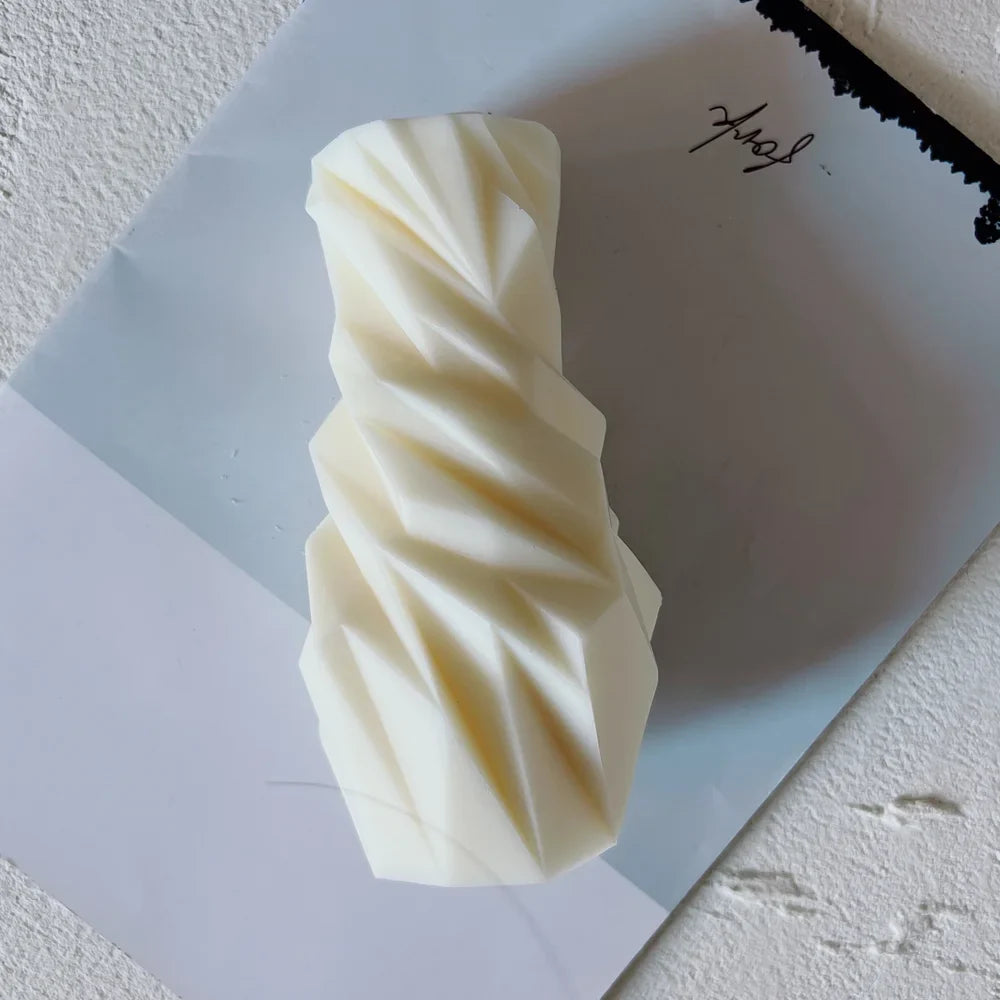 Faceted Diamond Shape Silicone Candle Mold