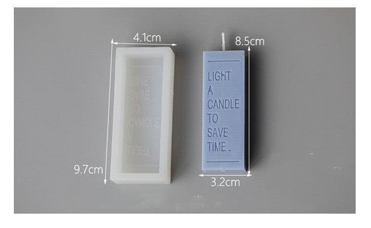Light a Candle to save Time , Candle Quote Typo Scented Mold Candles molds