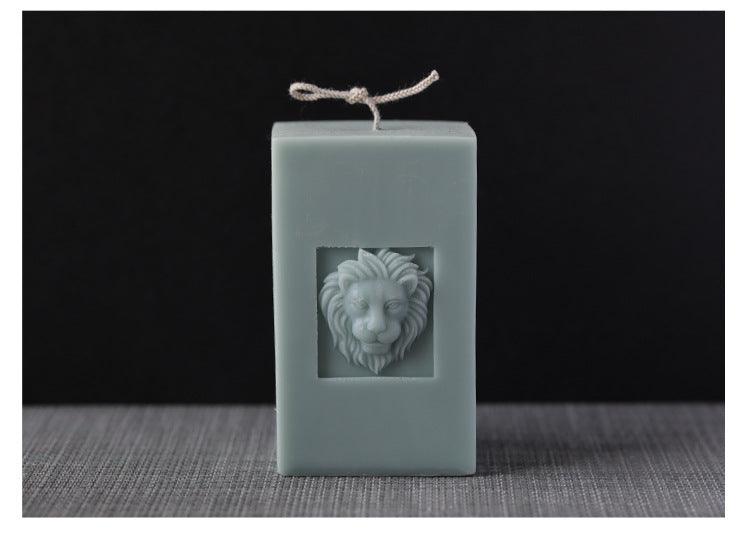 Lion Face Pillar Lion Head Candle Mold European Retro Style Candles molds