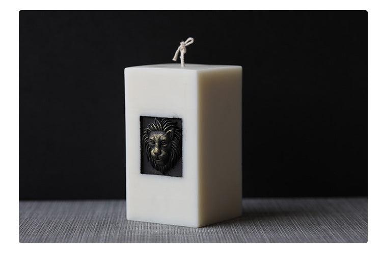 Lion Face Pillar Lion Head Candle Mold European Retro Style Candles molds