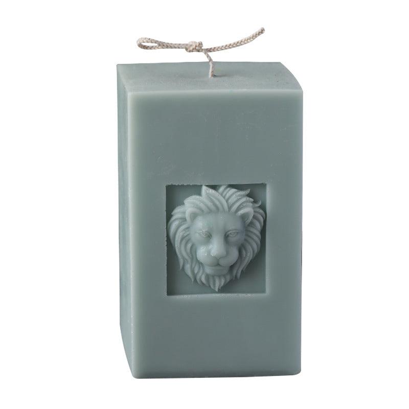 Lion Face Pillar Lion Head Candle Mold European Retro Style Candles molds