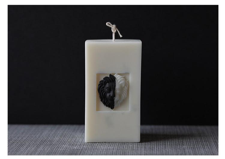 Lion Face Pillar Lion Head Candle Mold European Retro Style Candles molds