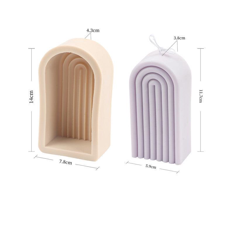 Arch Candle Mold Rainbow U Shaped