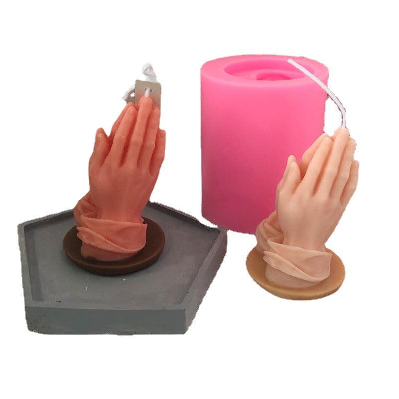 Praying Hands Scented Candle Silicone Mold Candles molds