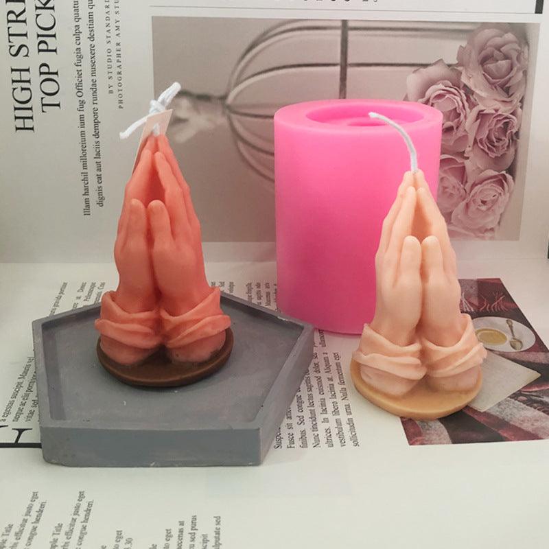 Praying Hands Scented Candle Silicone Mold Candles molds