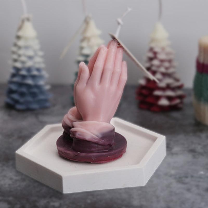 Praying Hands Scented Candle Silicone Mold Candles molds