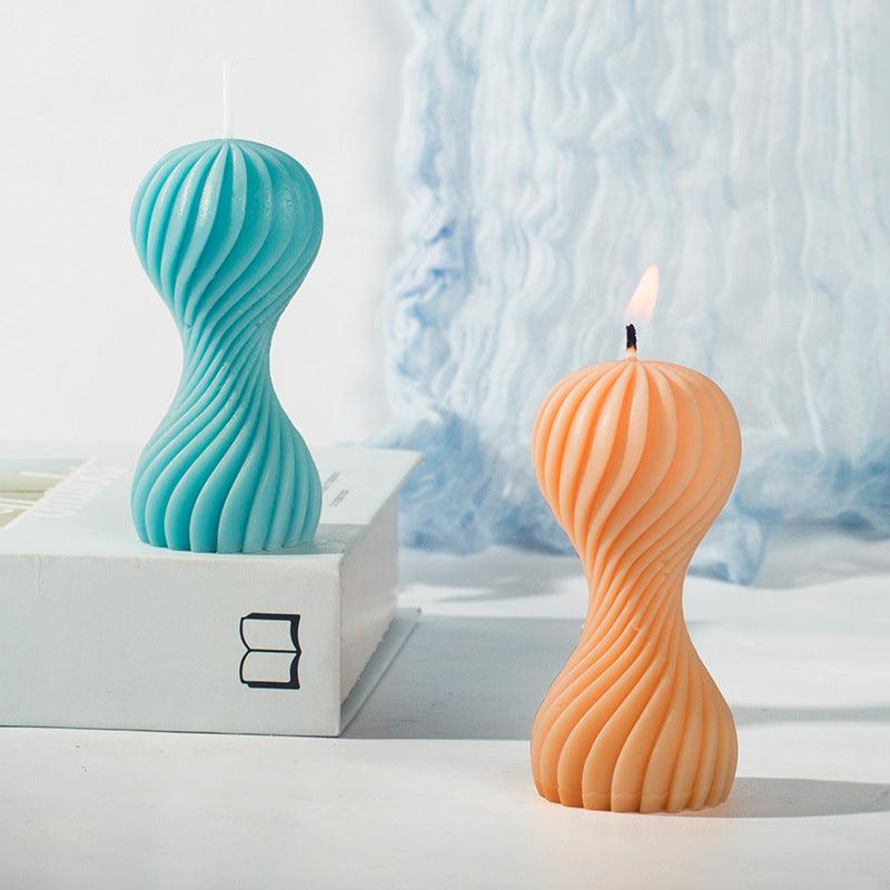 Round Wave Aromatherapy Silicone Candle Mold Candles molds
