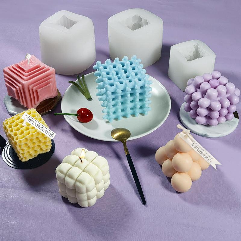 Rubik's love Bubble Honeycomb Sofa Cube Candle Mold Candles molds