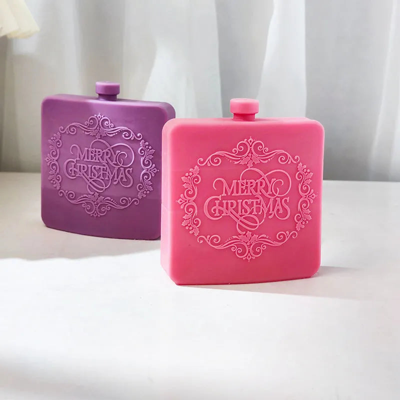 Festive Christmas Perfume Bottle Candle Mold