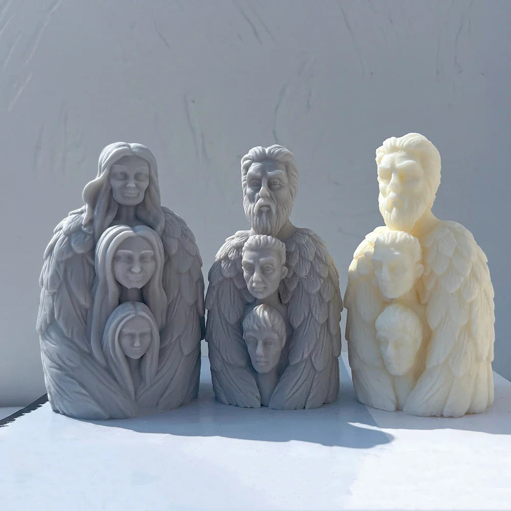 Three-Headed Male and Female Body Candle Mold