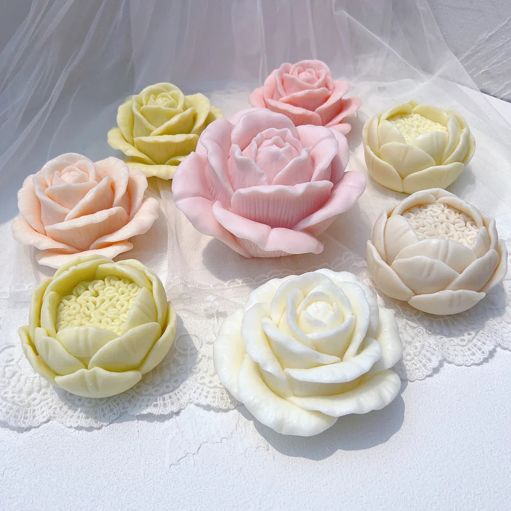 Rose Shaped Candle Mold