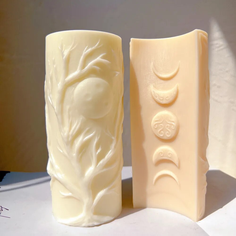 Moon Phases Pillar Candle Mold