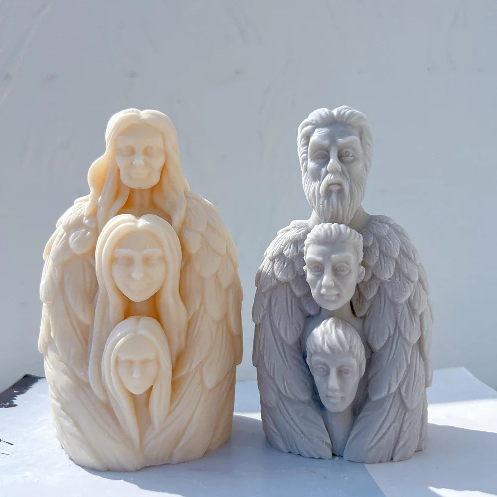 Three-Headed Male and Female Body Candle Mold