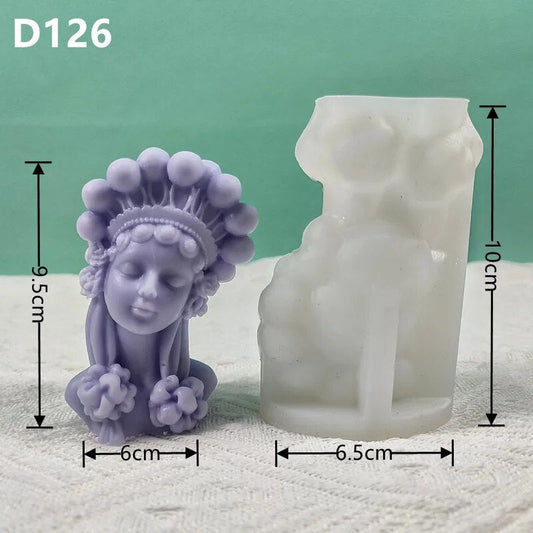 Pearl Girl Candle Mold for Handmade Candles