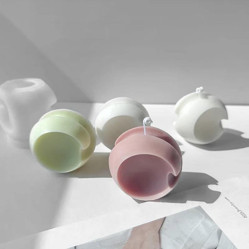 Geometric Rotating Ball Silicone Candle Mold