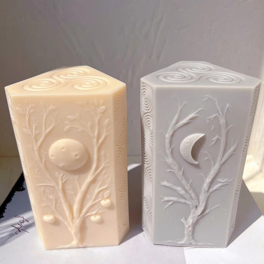 Lunar Prism Pillar Candle Mold