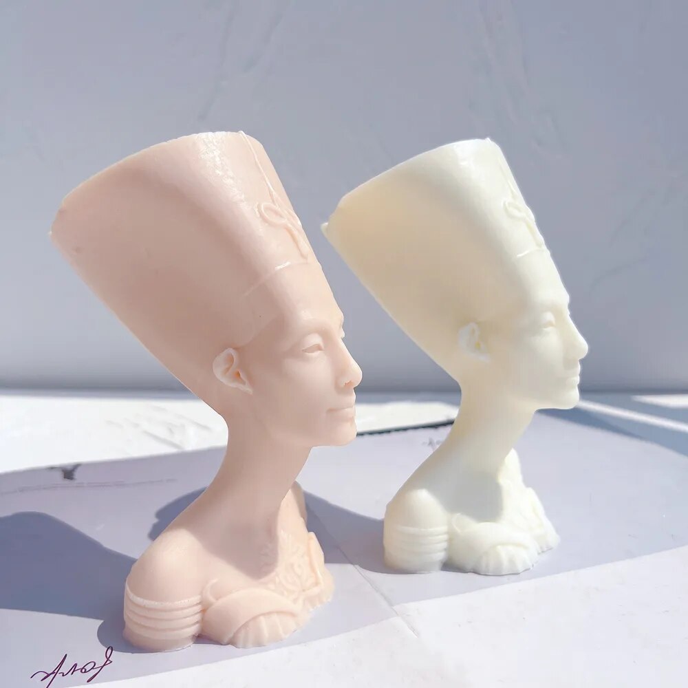 Nefertiti Egyptian Statue Silicone Candle Mold