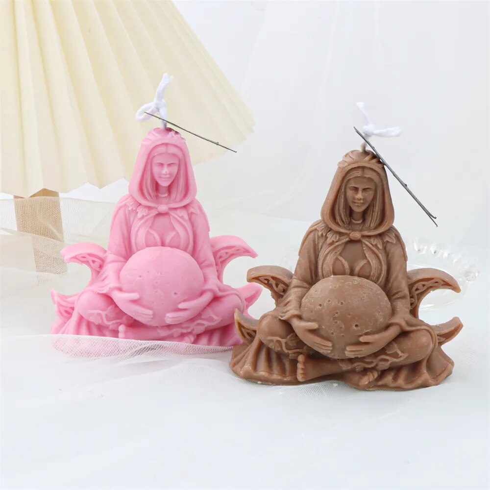 Triple Moon Goddess Cerridwen Candle Mold