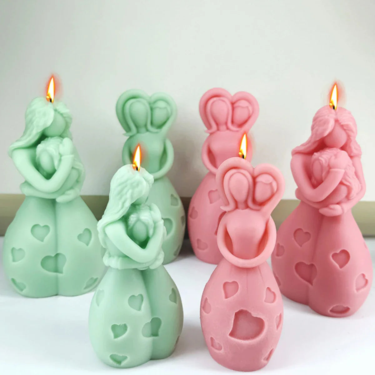 Mother Hugging Child Candle Silicone Mold