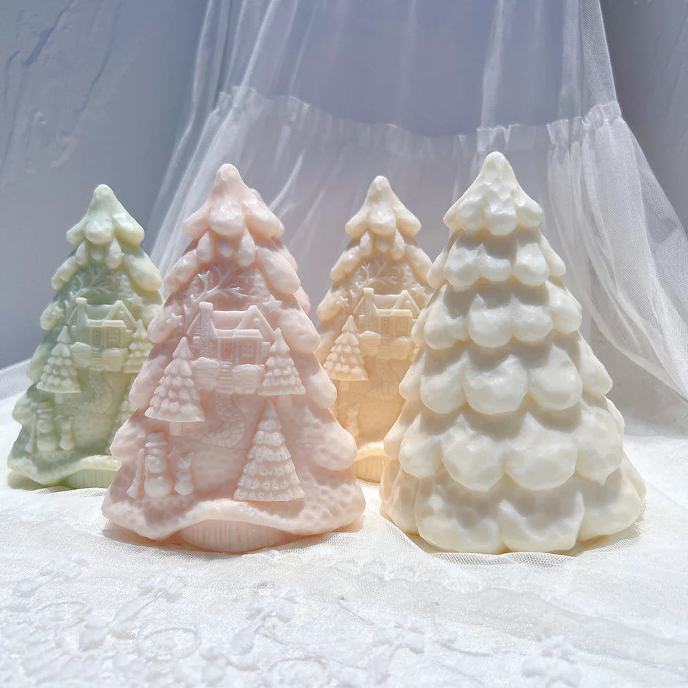 15CM Details Christmas Tree Silicone Candle Mold
