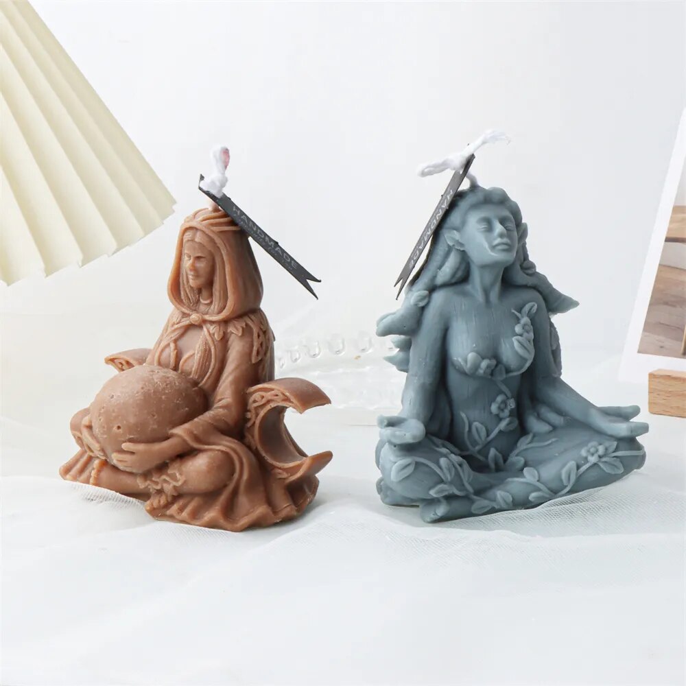 Triple Moon Goddess Cerridwen Candle Mold