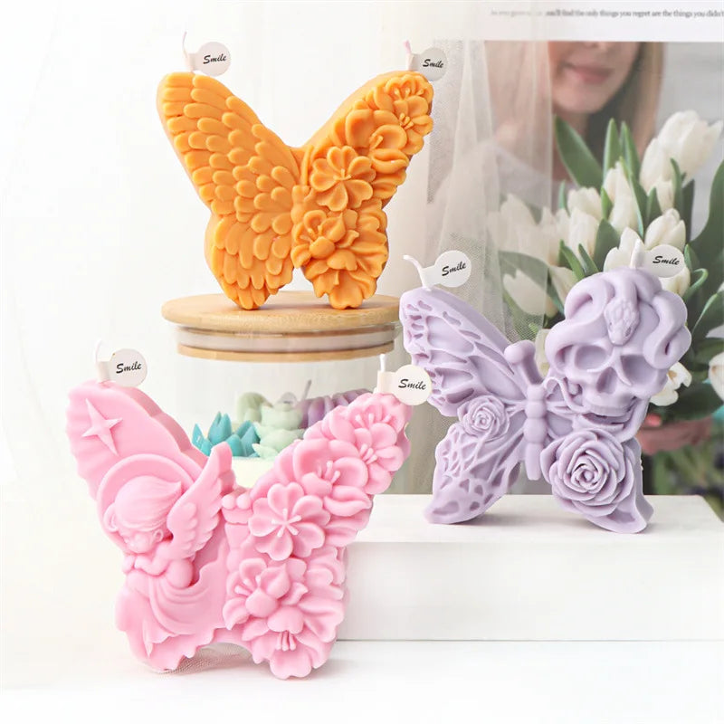 Unique Butterfly Candle Molds Silicone