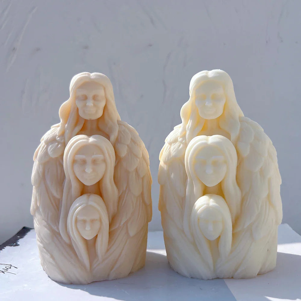 Three-Headed Male and Female Body Candle Mold