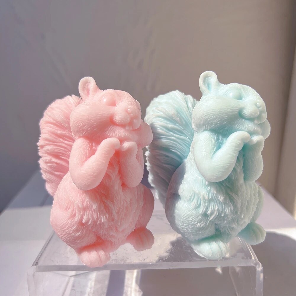 Cute Squirrel Silicone Candle Mold